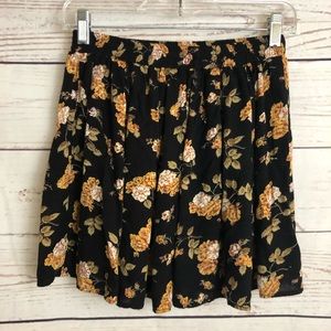 Brandy Melville Fall Floral Circle Skirt